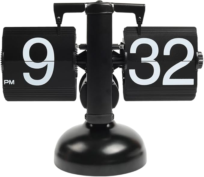 Retro Flip Desk Clock with Mechanical Time Display